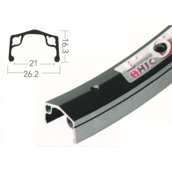 Обод 20" P-6N 36Н HJC одинарный, серебристый Обод 20" P-6N 36Н HJC одинарный, серебристый