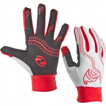 Велоперчатки STELS WCG 44-0011 легкие зимн. полноразм. красно-бело-чёрн р.L