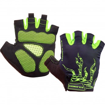 Велоперчатки ZL2313 черно-зелёные, размер: S